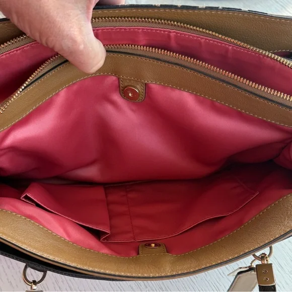 Coach Madison Kimberly Ocelot Print Fabric and Leather - Picture 9 of 13